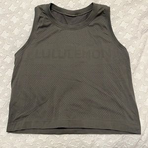 Lulu lemon army cropped muscle tank